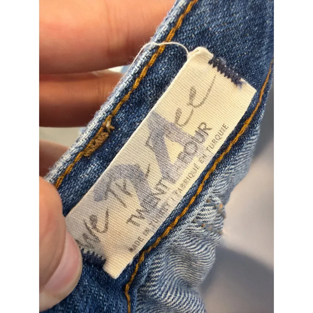 We The Free Button Fly Cutoff Denim Shorts Medium Wash 28